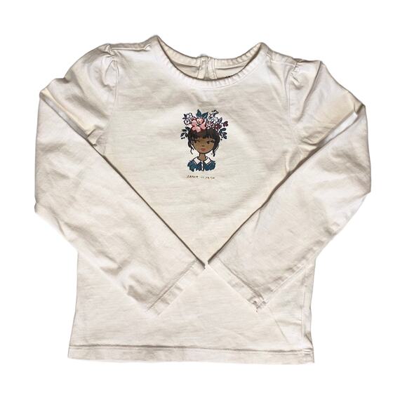 NWOT Janie and Jack long Sleeve White Shirt Size 5T - Picture 1 of 4